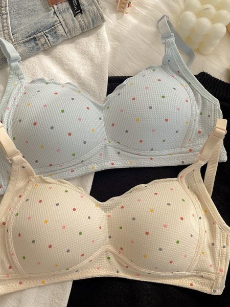 Womens Casual Seamless Anti-Sag Bra And Panty Set