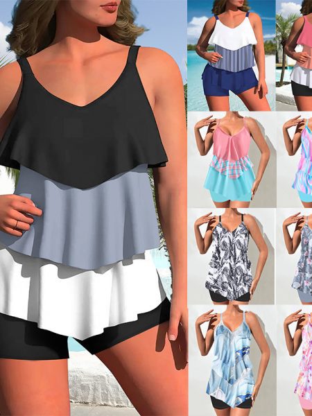 Womens Two-Piece Swimsuit With Printed Bikini