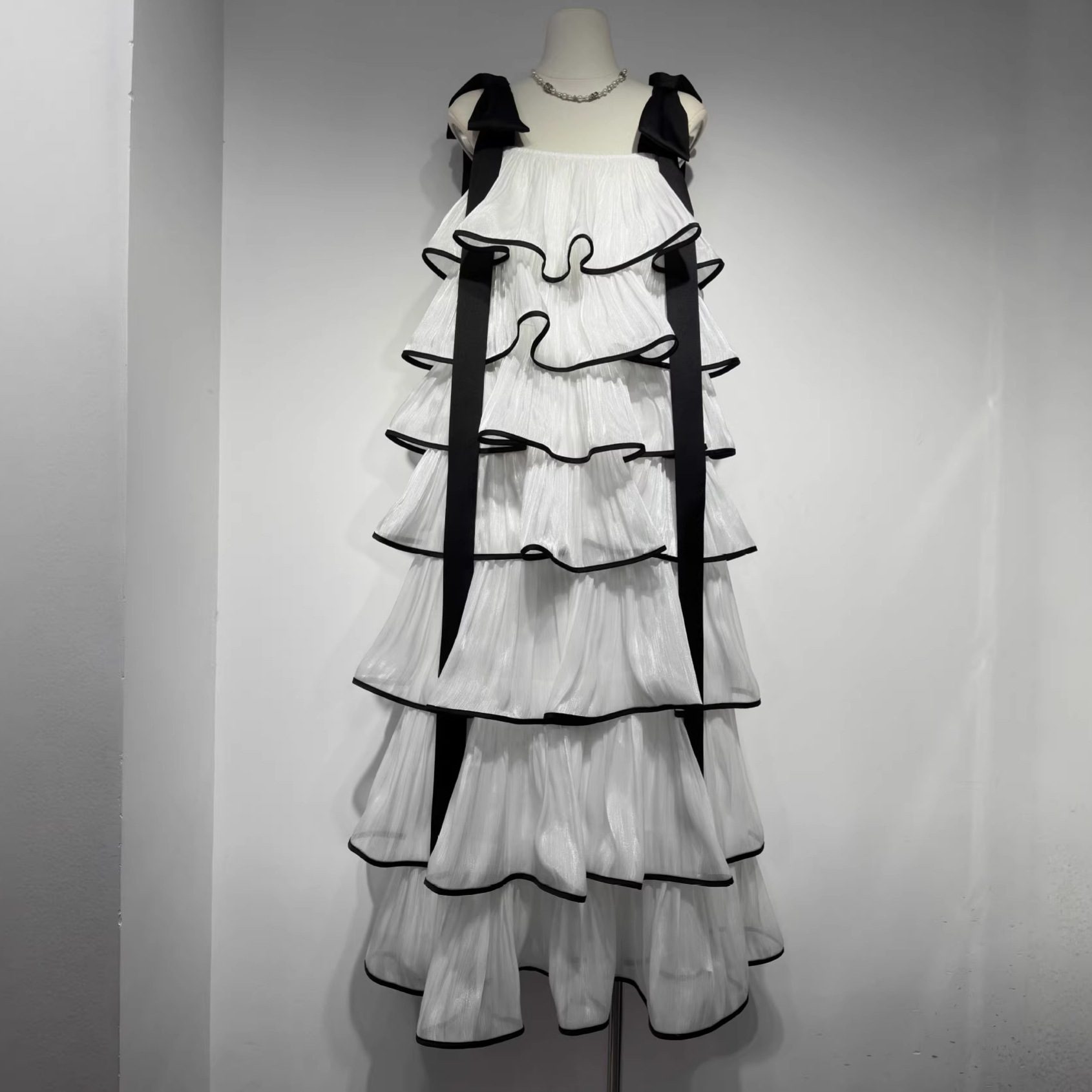 French Chic Camisole Dress For Women With Ruffled Hem