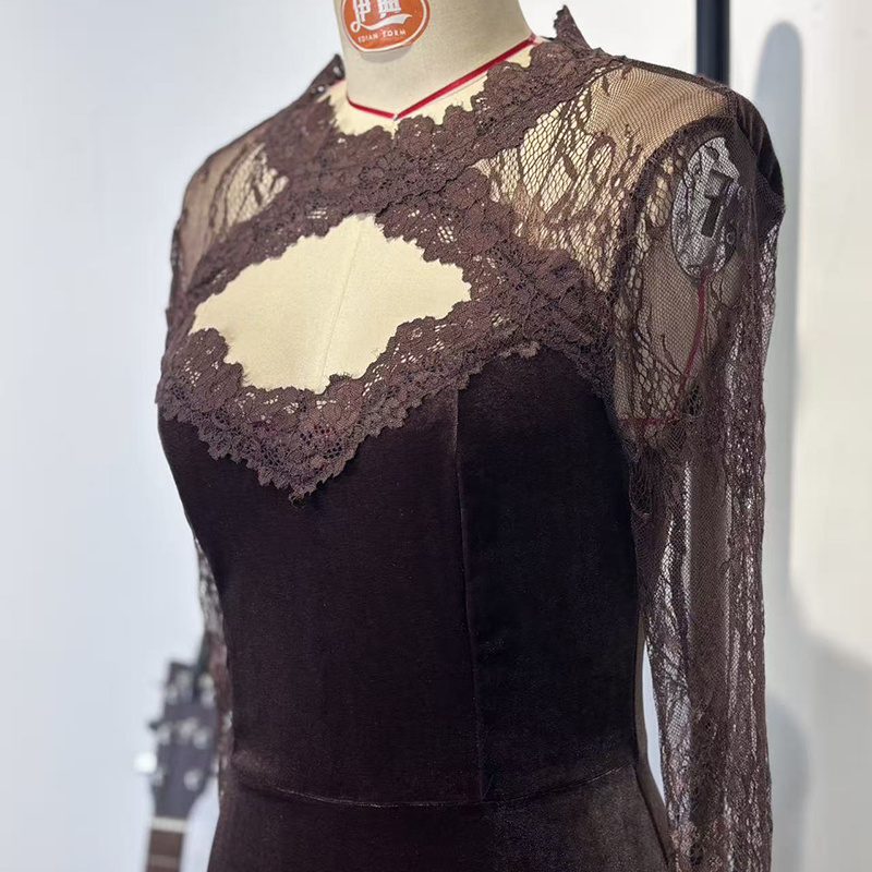 Long Sleeve Party Dress For Spring Autumn Evenings