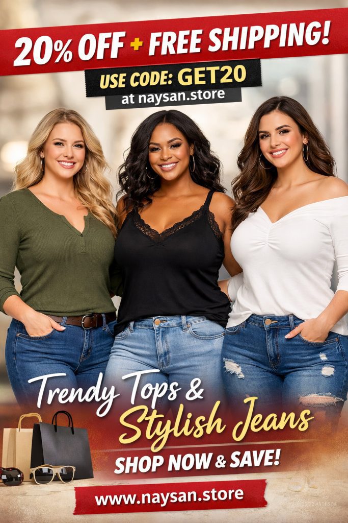 trendy tops and jeans offer