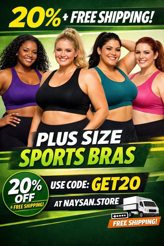Plus size sports bras at Naysan.store
