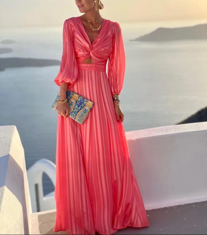 Ladies' Fashionable Loose Puffed-sleeve Dress