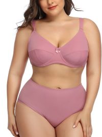 Glossy plus size bra set