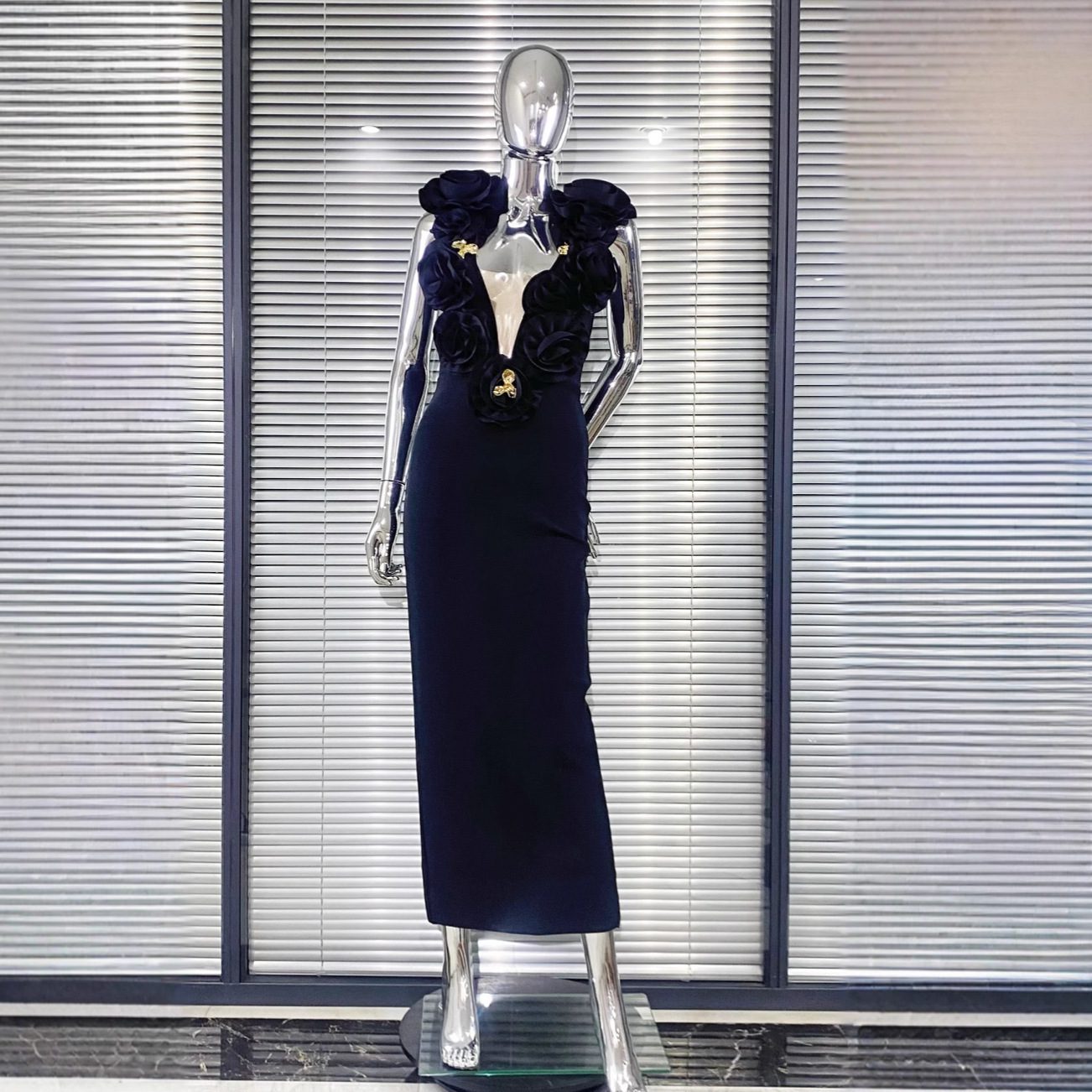 Women's Three-dimensional Flower Sexy Dress Euros