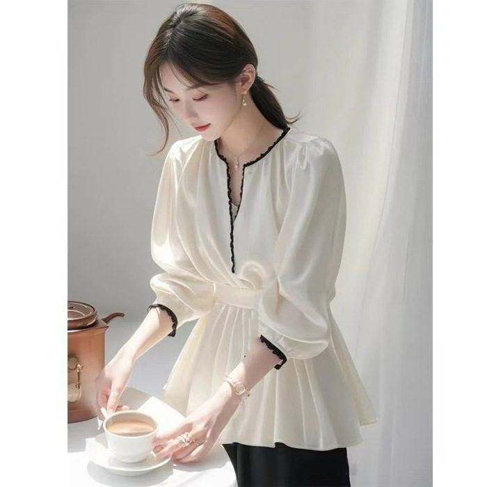 Elegant Ladies Fashion Satin Top For Skirt Women