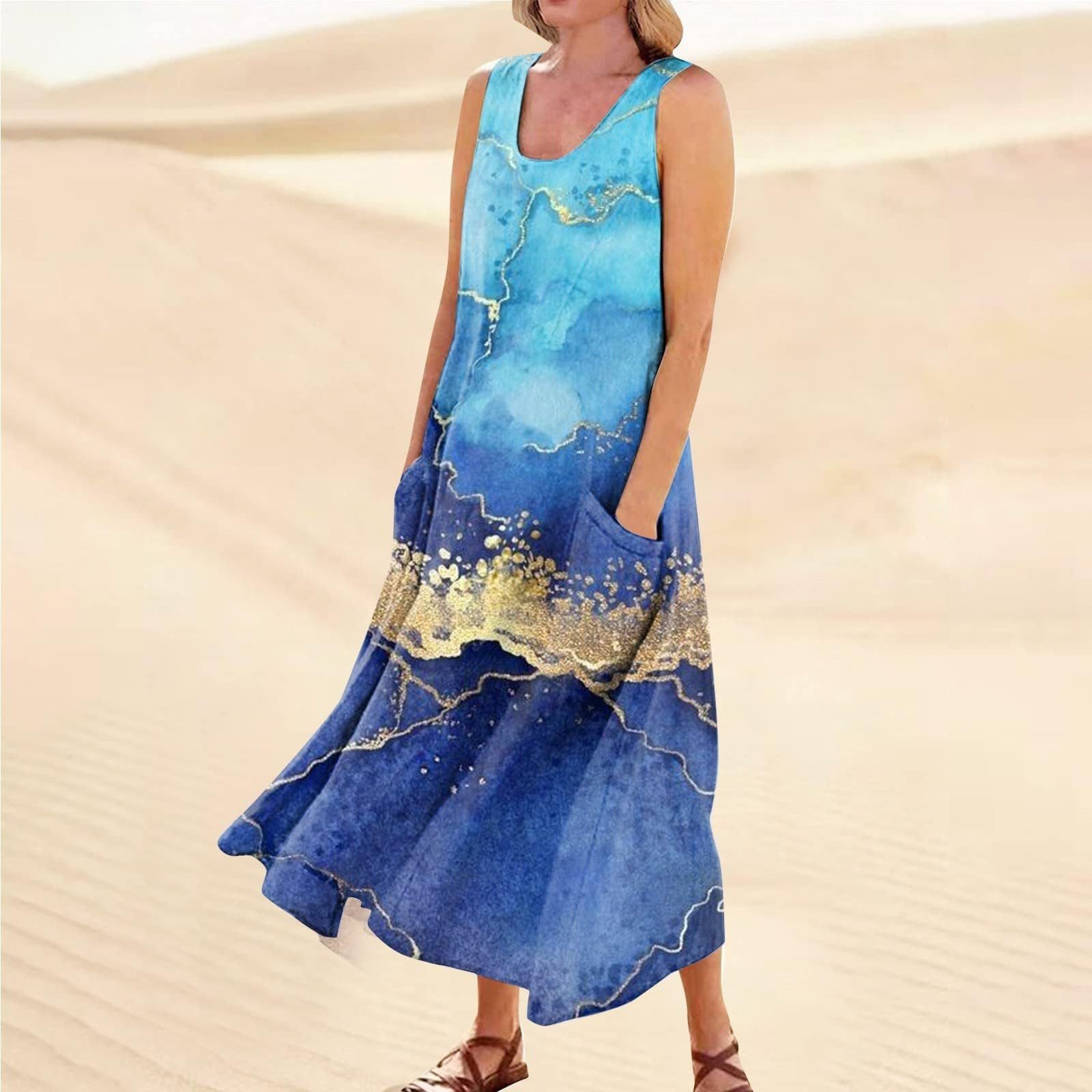 Buy Women's Clothing Online | Buy Trending Dresses for Women Women's Landscape Floral Maxi Dress Slim Fit Casual Skirt