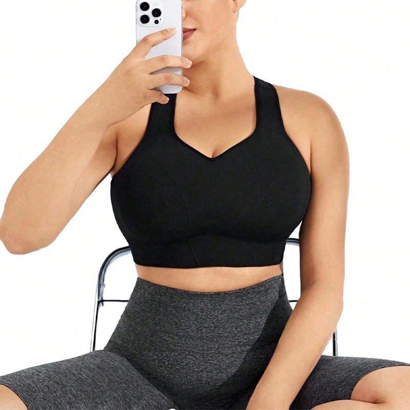 European And American Ladies Yoga Exercise Seamless Vest Shockproof Push-up Workout Underwear