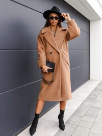 Women's Long-sleeved Suit Collar Woolen Coat