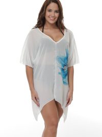Plus Size Bikini Cover-up Loose Beach Sun Protection Blouse