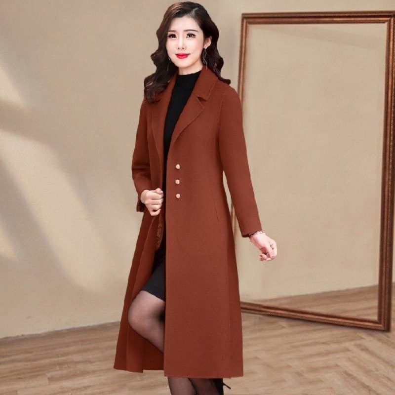 Women's Western Style Woolen Trench Coat