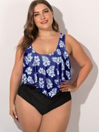Plus size print swimsuit