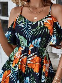 Women's Off-Shoulder Floral Vacation Jumpsuit