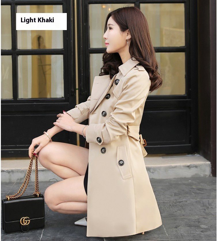 Women's Mid-Length Fashion Trench Coat