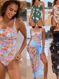 New Small Floral One-piece Swimsuit Suit Women