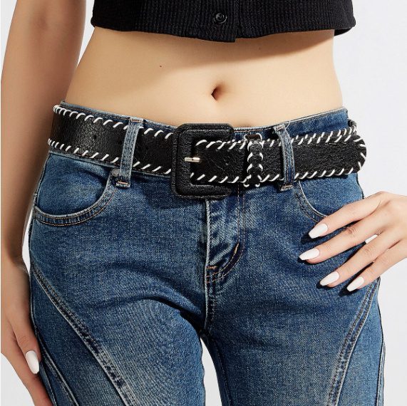 Decorative Jeans Hand-knitted Rope Belt