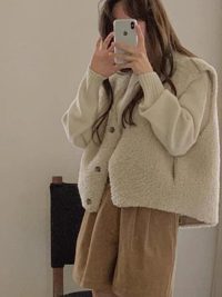 Retro Anti-aging Sleeveless Waistcoat Vest Lamb Wool Waistcoat Vest