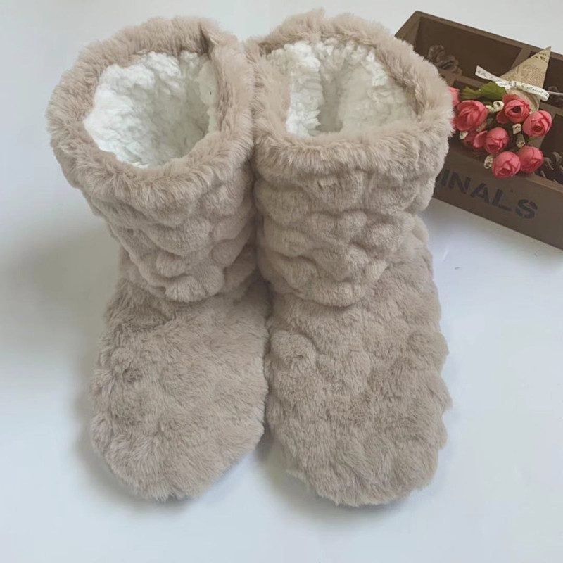 Thickened Fleece-lined Indoor Shoes Dance High Tube Room Socks