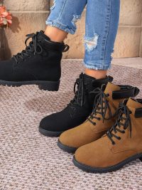 Women's Dr Martens Fashion Front Lace-up Plus Size Short Boots