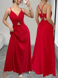 Beach Seaside Vacation Beautiful Red Dress