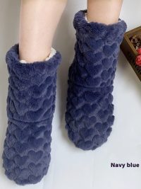 Thickened Fleece-lined Indoor Shoes Dance High Tube Room Socks