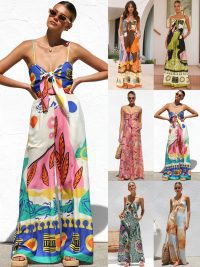 Stylish Floral Print Wrap Front Jumpsuit For Women - Casual Summer Romper With Adjustable Ties