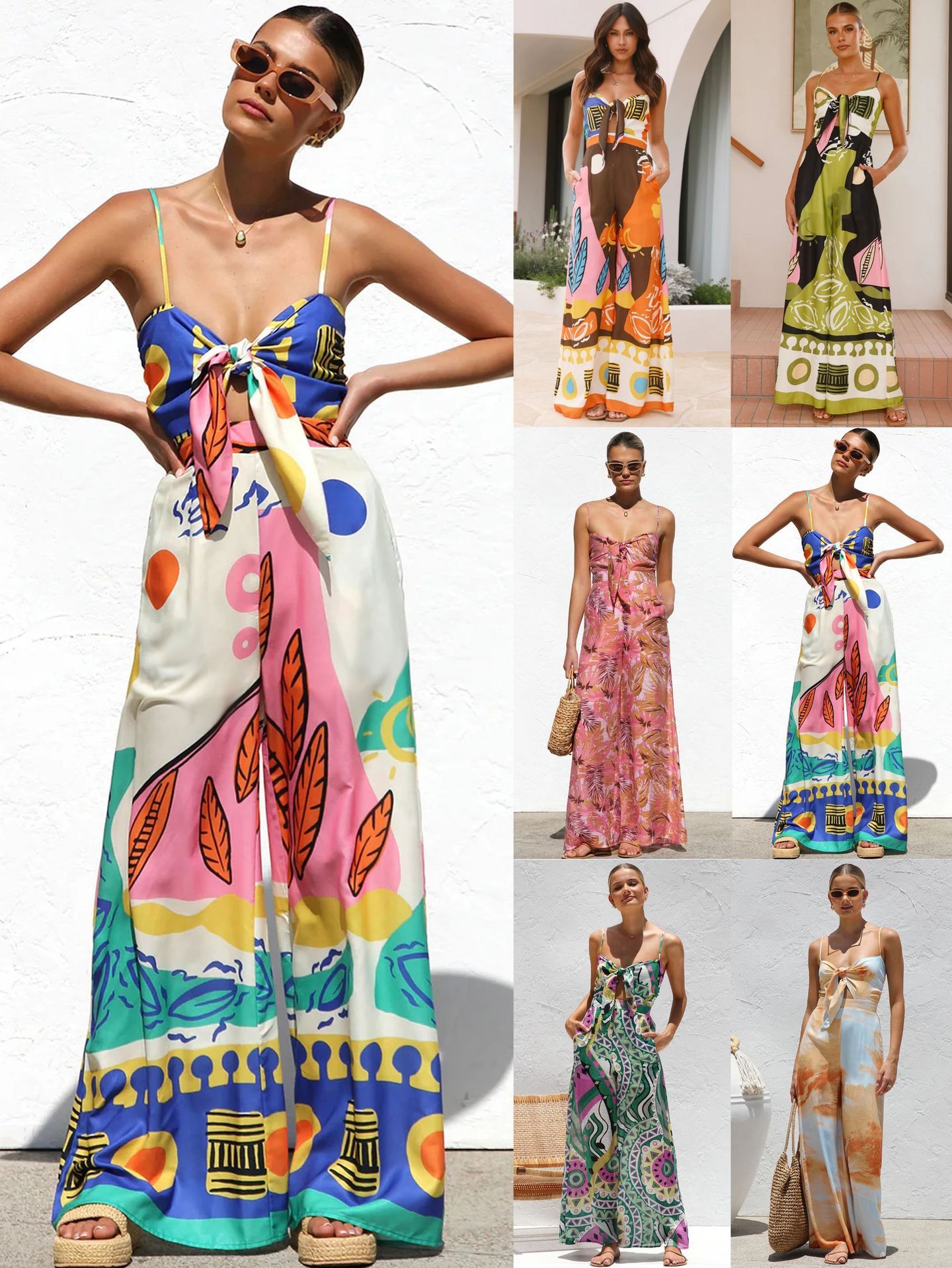 Stylish Floral Print Wrap Front Jumpsuit For Women - Casual Summer Romper With Adjustable Ties