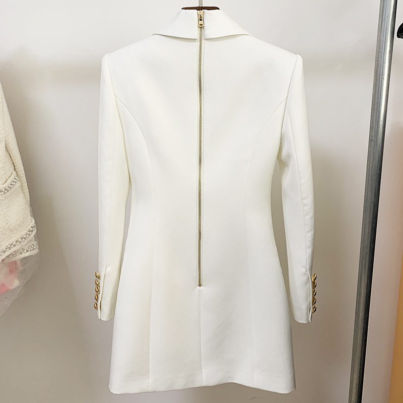 European And American New Suit Double Breasted Dress