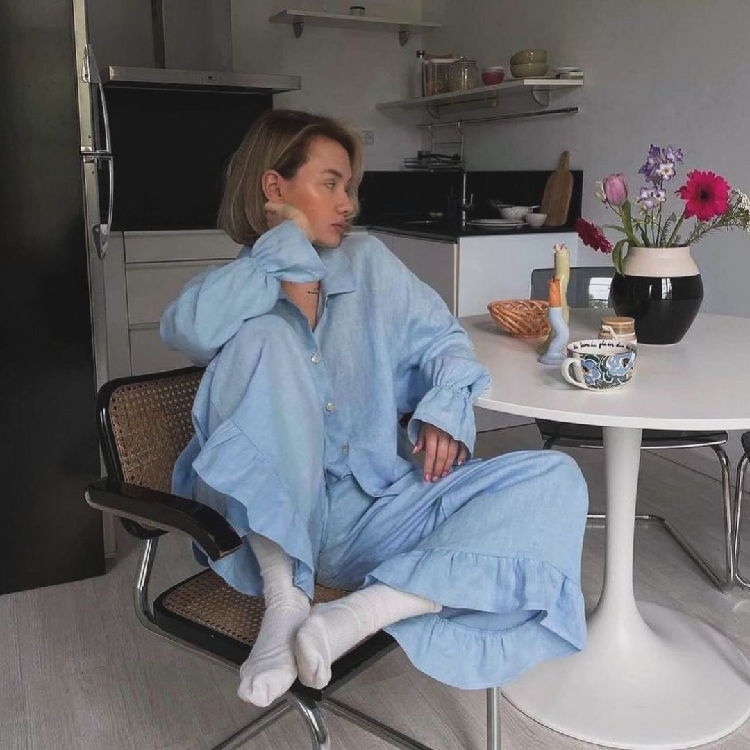 Loose Shirt And Trousers Two-piece Set