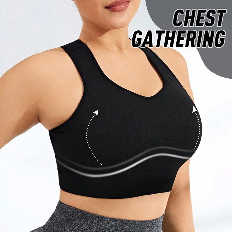 Buy Women's Clothing Online | Buy Trending Dresses for Women European And American Ladies Yoga Exercise Seamless Vest Shockproof Push-up Workout Underwear