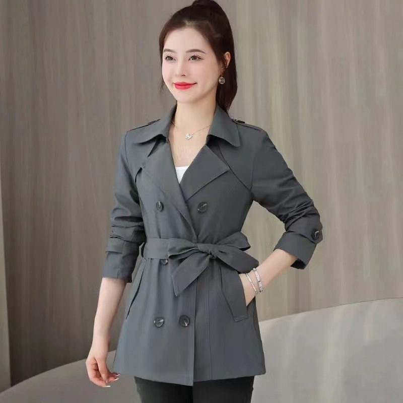 Women's Slim British Style Double-Breasted Coat