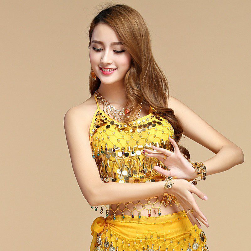 Dance Costume Sequined Chili Bra Top