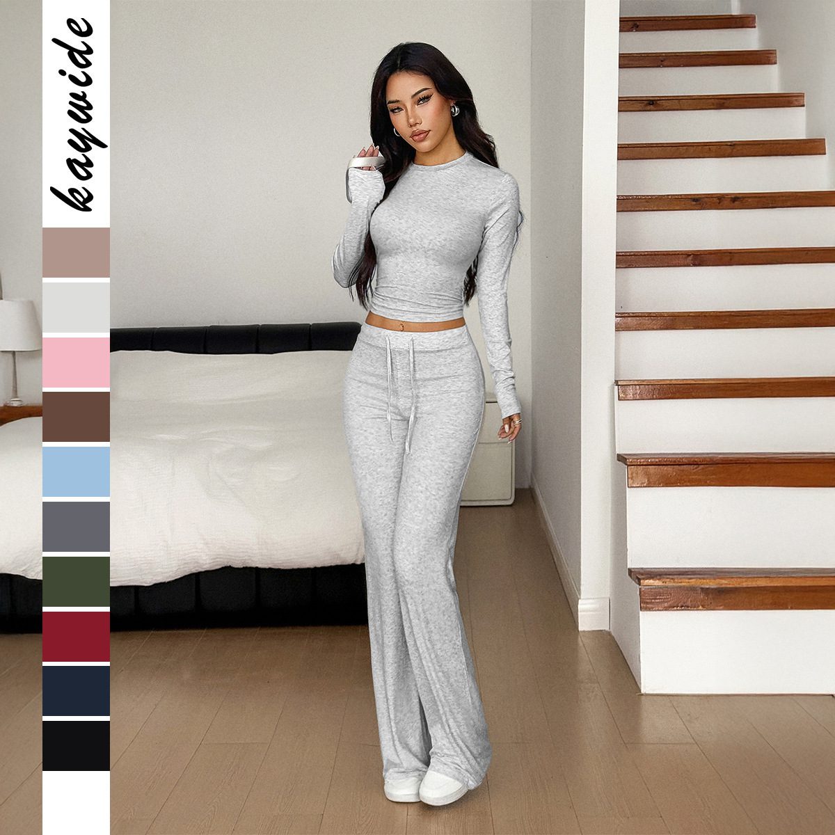 Buy Women's Clothing Online | Buy Trending Dresses for Women Sports Style Long Sleeve Trousers Suit Women's Clothing