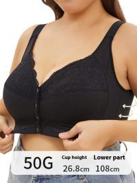Super Plus Size Bra Big Cup Front Buckle Lace Fashion Underwear