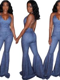Striped Print Jumpsuit for Women – Stylish Casual & Party Wear