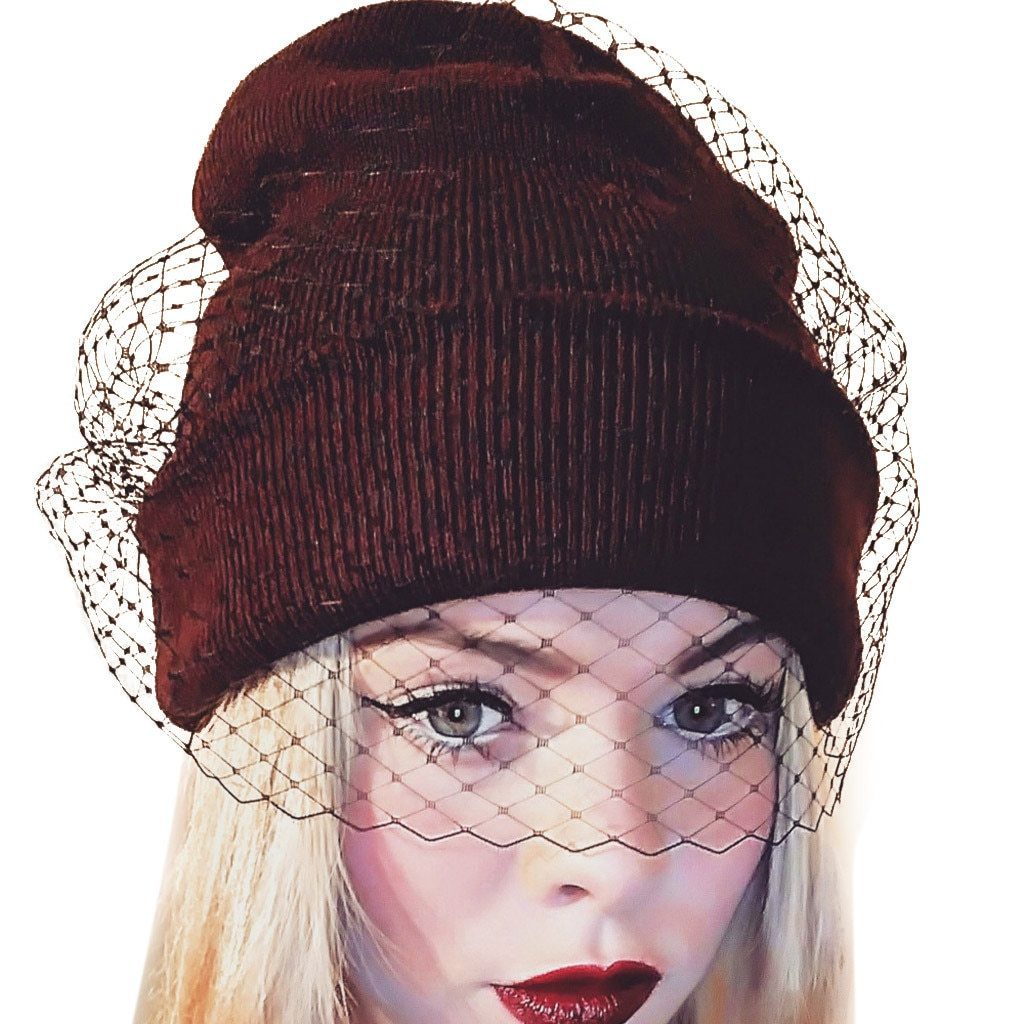 Veil knitted hat warm woolen hat