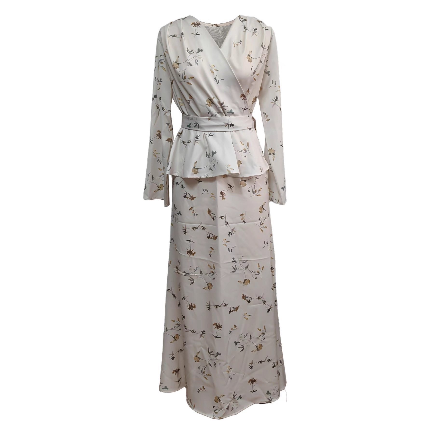 Women's Sexy Soft Long Sleeve V-neck Elegant Dress