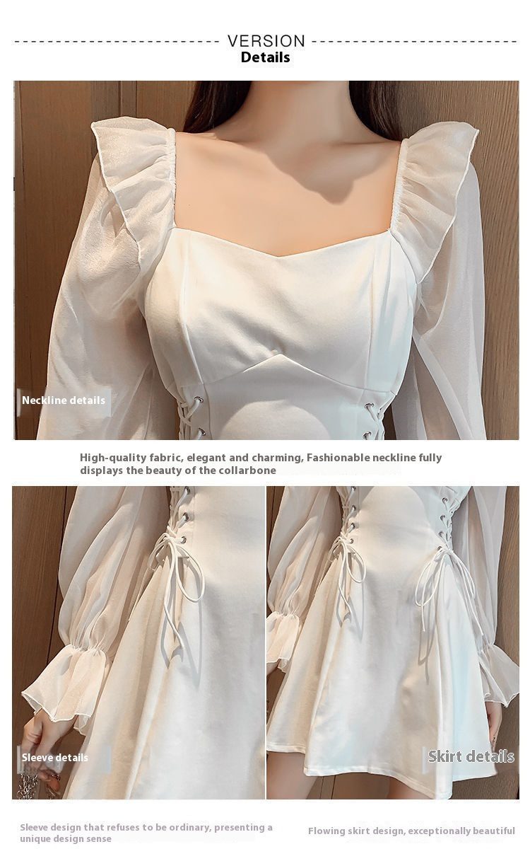 Chiffon Patchwork Waist-slimming Slimming Small Size Dress Women