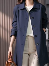 Women's British Elegant Mid-Length Trench Coat