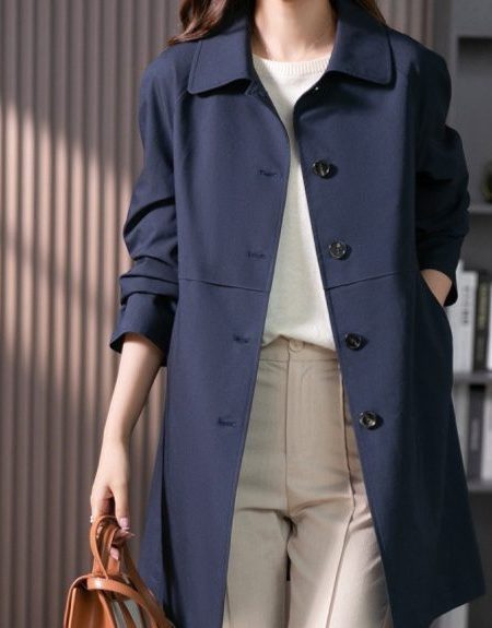 Women's British Elegant Mid-Length Trench Coat