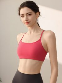 Sports Underwear Women's One-piece Cup Beauty Back Thin Strappy Bra Fitness Yoga Breathable Vest