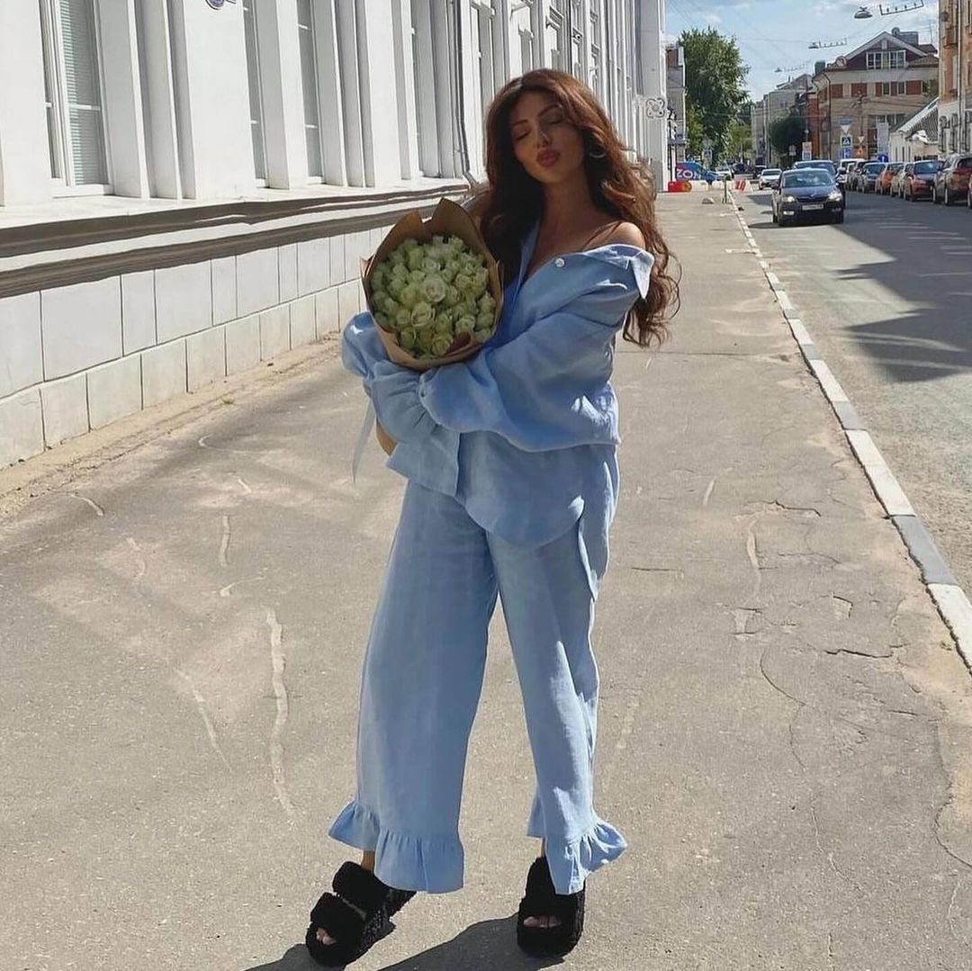 Loose Shirt And Trousers Two-piece Set