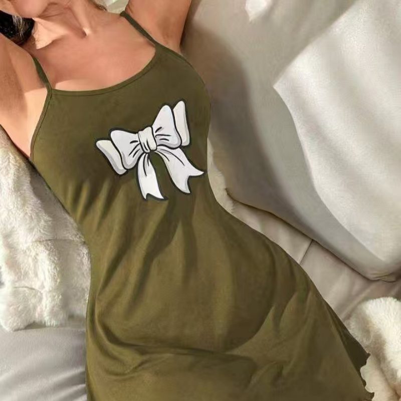Hot Sale Summer New Pajamas Women's Printed Slip Nightdress