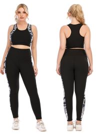Workout Clothes Suit Plus Size Yoga Clothes Tight-Fitting  Pants Sports Bra