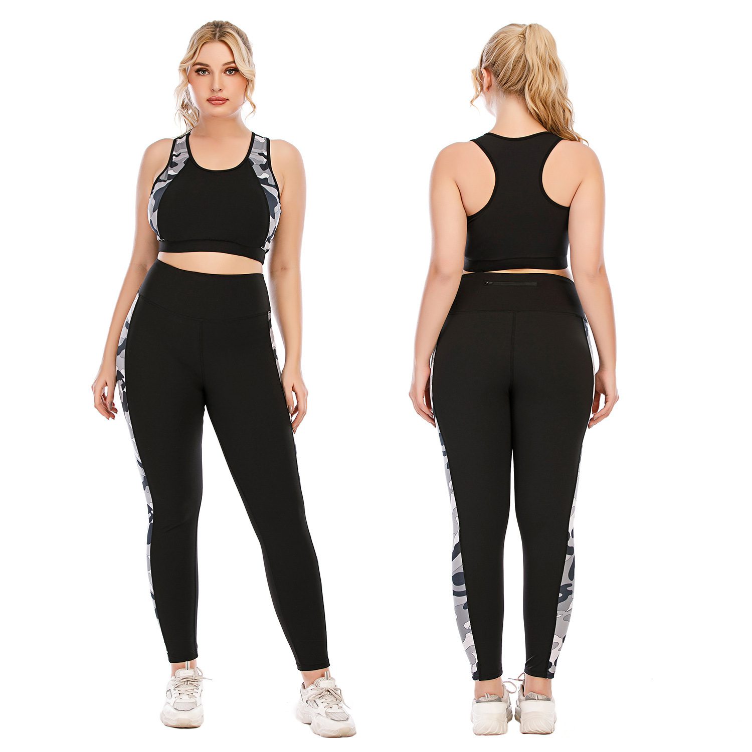 Workout Clothes Suit Plus Size Yoga Clothes Tight-Fitting Pants Sports Bra