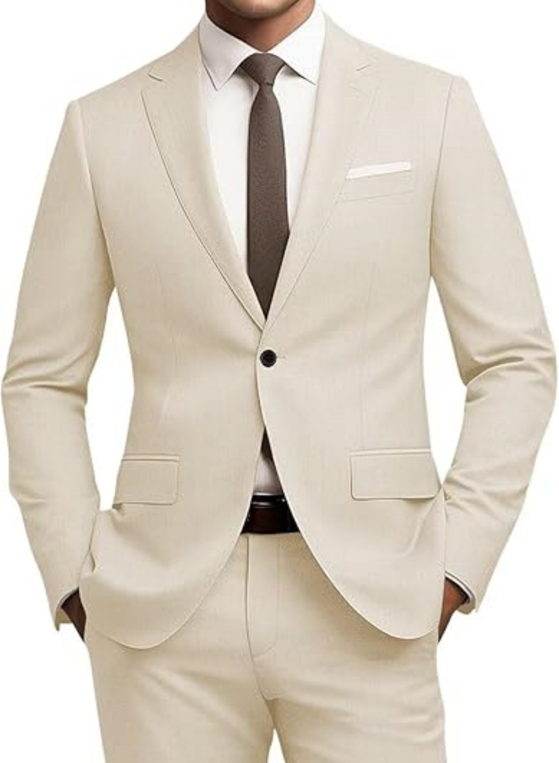 Men's Suit Slim Fit 2-piece Set Casual Business Set