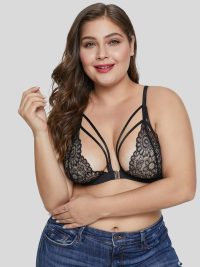 Lace Black Floral Plus Size Underwear