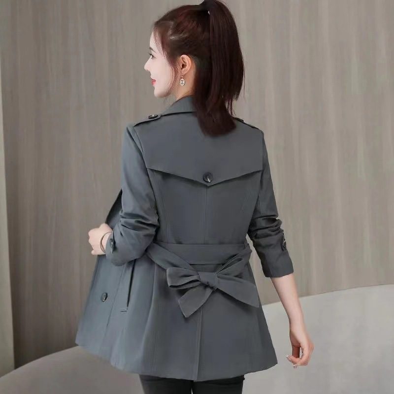Women's Slim British Style Double-Breasted Coat