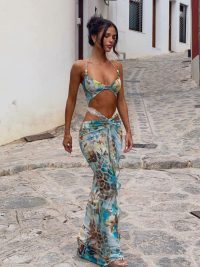 Sexy Bikini Printed Split Women's Swimsuit Swimsuit Female Dress