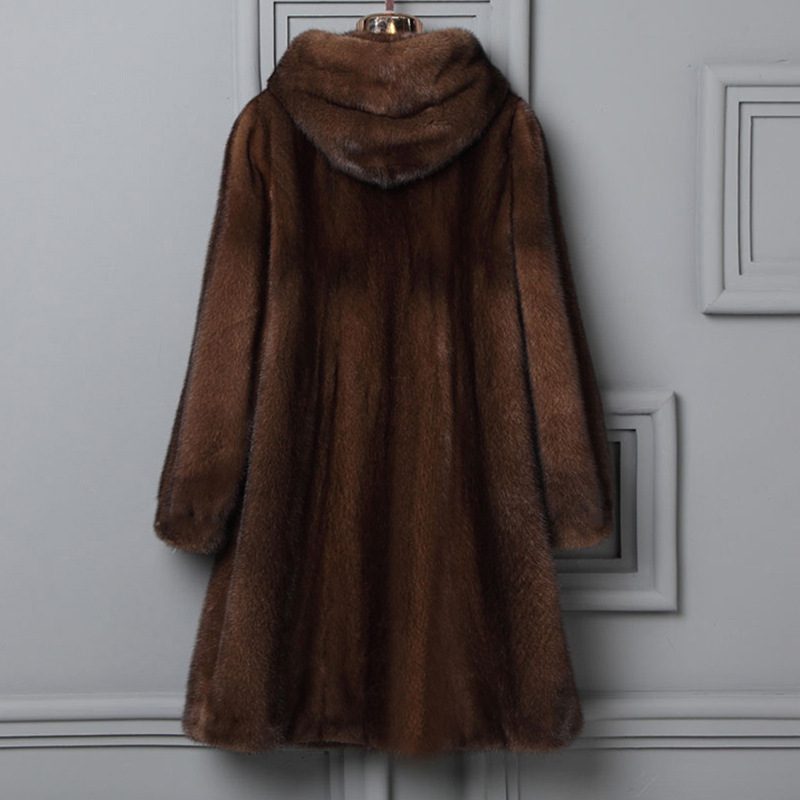 Autumn And Winter New Fur Hooded Casual Coat